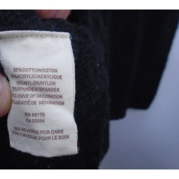 Free people Cozy Admiral's Jacket Sweater Womens Size M 19235217 Black - Picture 11 of 11